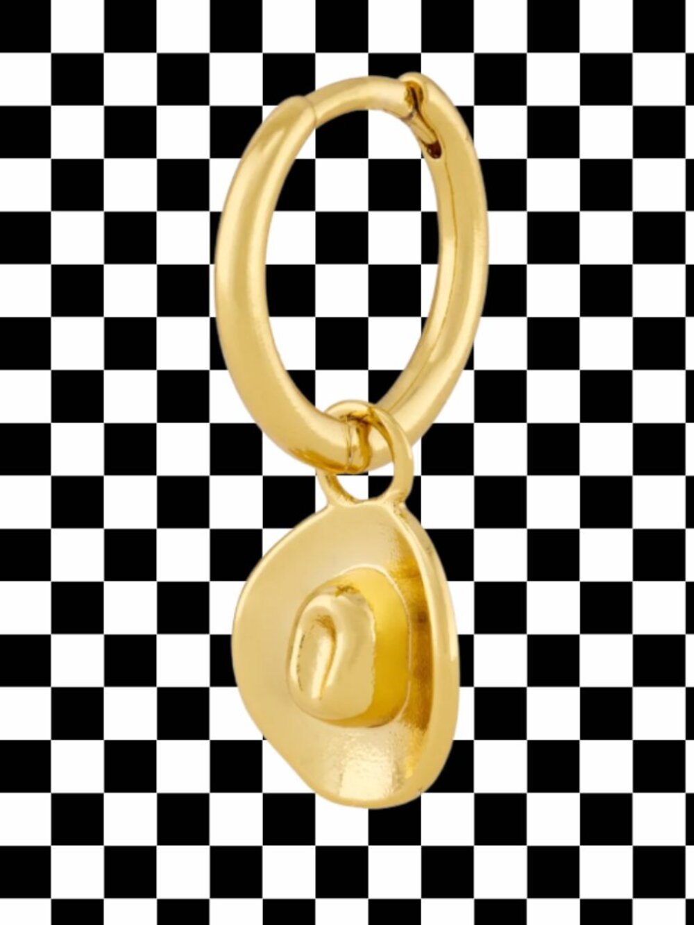 STUDS Cowboy Hat Dangler Hoop Earring